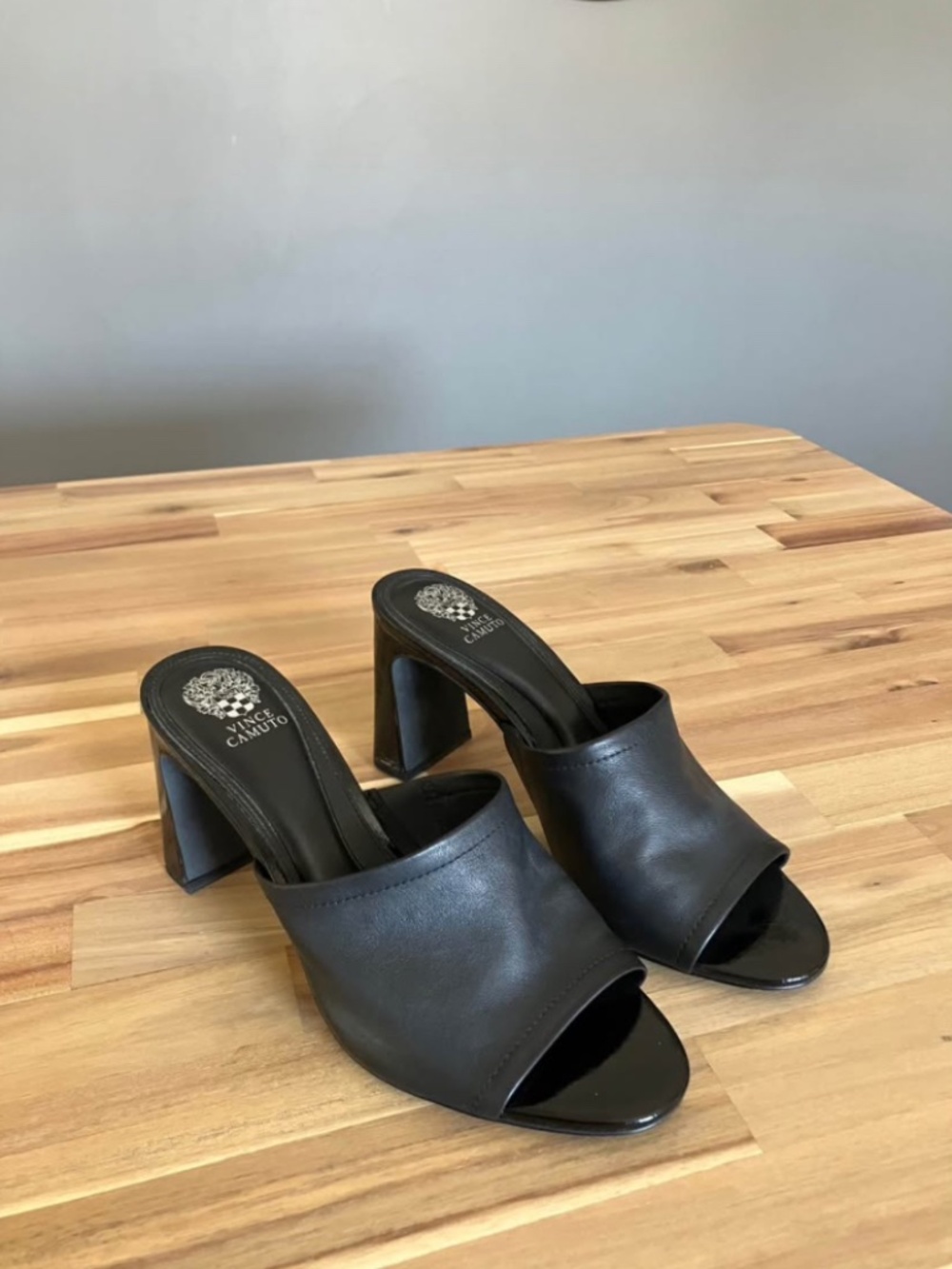 Vince Camuto Black Leather Heels